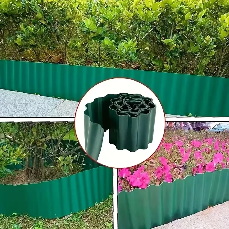 1pc Corrugated Plastic Garden Edge Wave-Shaped Lawn Fence For Protect Crops Form Damage And Inluny Gardening Accessories
