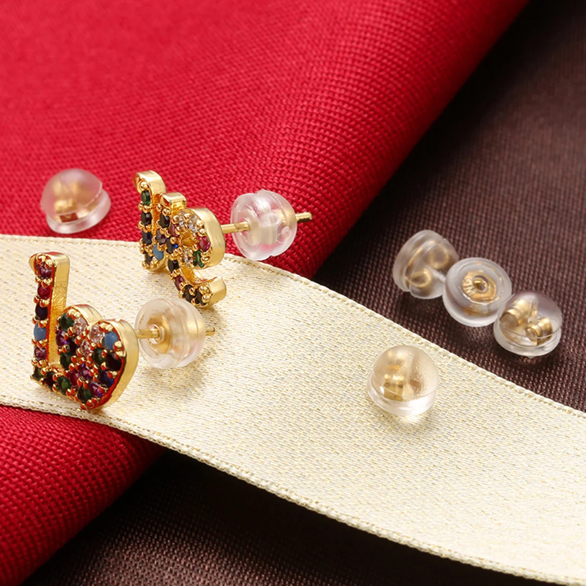 

50Pcs Earrings Stoppers Ear Backs Durable Copper Silicone Simple Style DIY Jewelry Making Accessories Unique Earnuts for Gifts