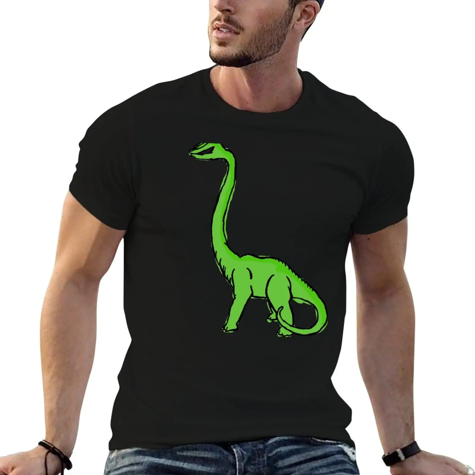 Hand puppet brontosaurus T-Shirt plus size tops plus sizes designer shirts men clothing