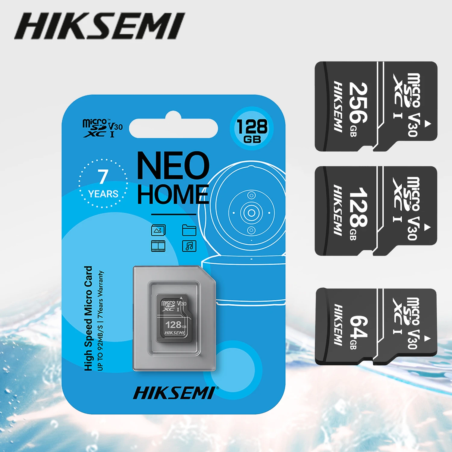 HIKSEMI NEO HOME Memory Card 64GB 128GB 256GB Camera Class 10 UHS-I TLC 92MB/s Read V30 Security Tachograph