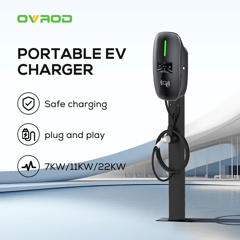 Ovrod Wholesale Price 32A 3.5Kw 16A Ev Charger 7Kw Electric Vehicle Charger Ev Fast Charger 22Kw Type 2 Charging Station