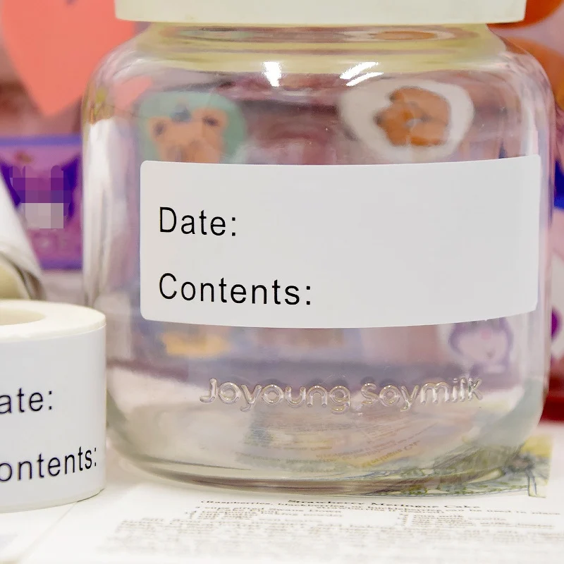 Self-Adhesive Removable Food Storage Label Waterproof Date Content Label Kitchen Refrigerator Reminder Food Storage Labels