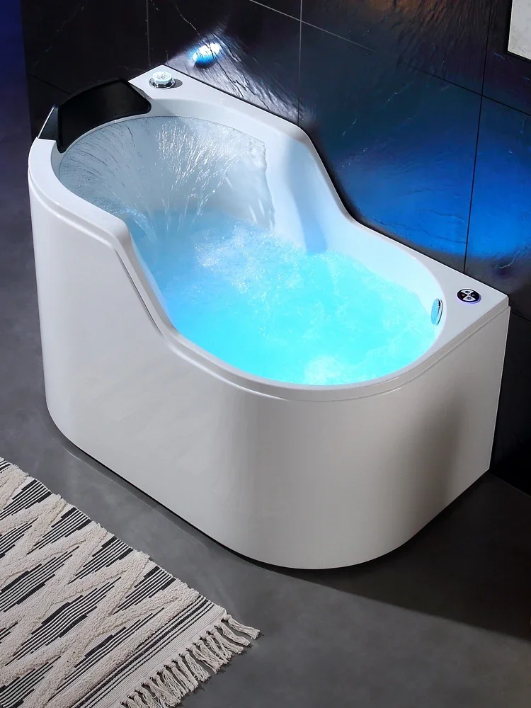 Vitesse Bathtub Home Small Apartment, Surf Massage, Heated Bubble Shoulder, Waterfall Deluxe