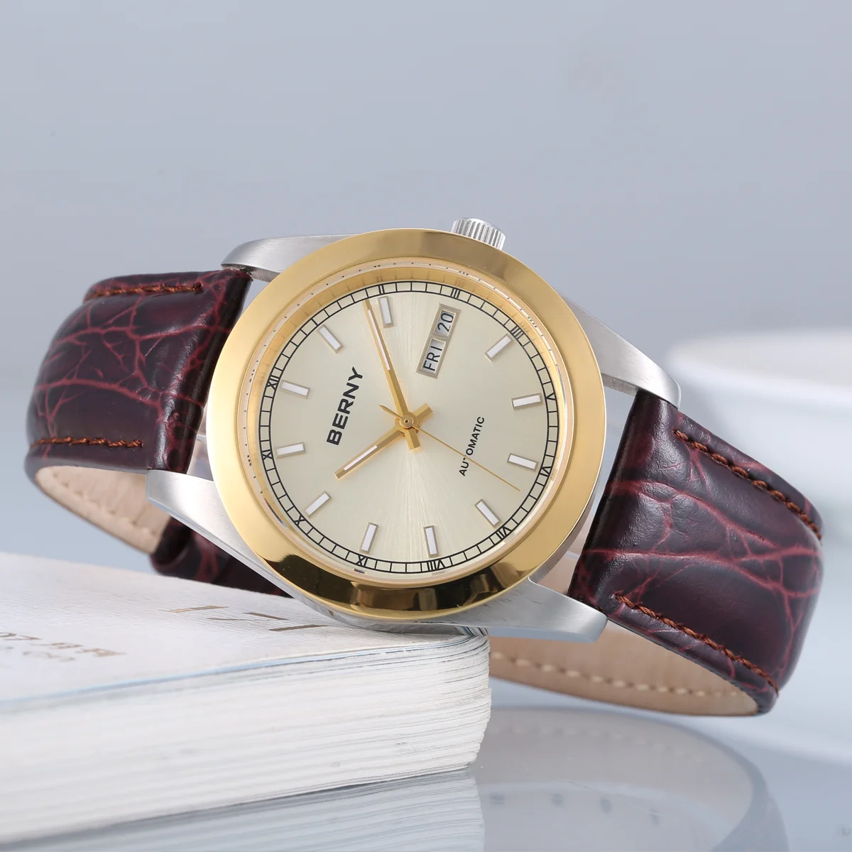 BERNY goud automatisch herenho - Luxury Watch On Sale recensie en prijs
