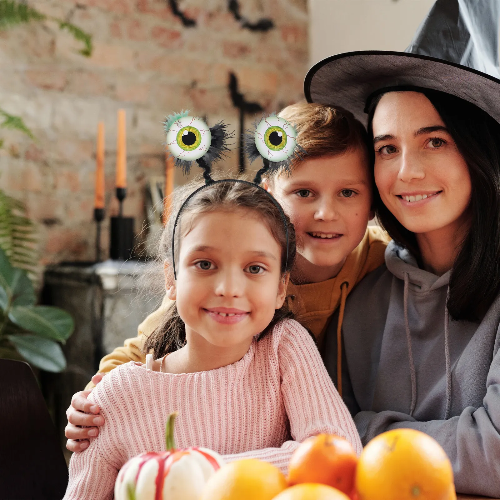 

Набор из 4 больших повязок на голову с глазами, аксессуар для волос на Хэллоуин, пружинные прикольные украшения, реквизит для костюма ужасов для вечеринок и косплея