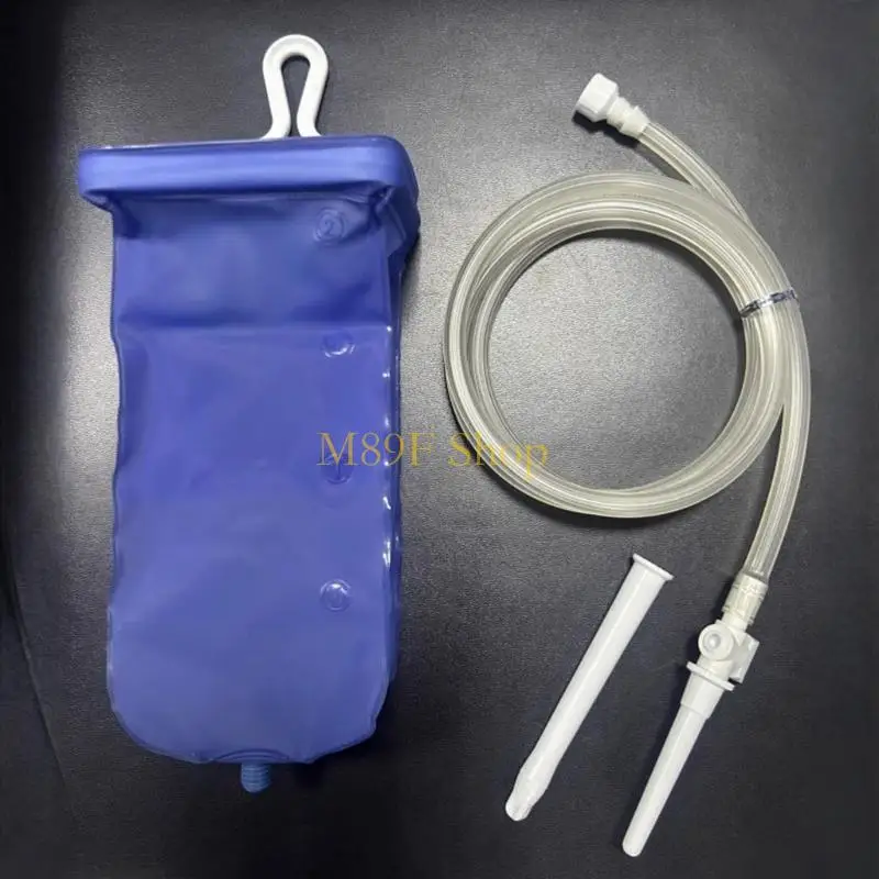 M89F Adjustable Flows Control Enema Bag Precise Valves for Comfortable Irrigation Use