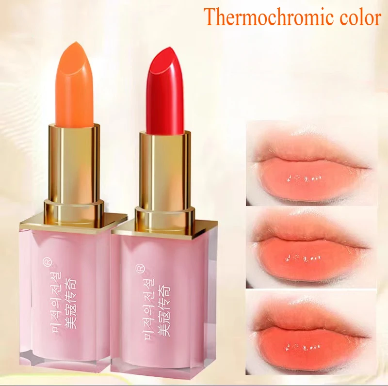 

Temperature lipstick lipstick moisturizing red cherry moisturizing discoloration fading lip lines improving complexion Skincare