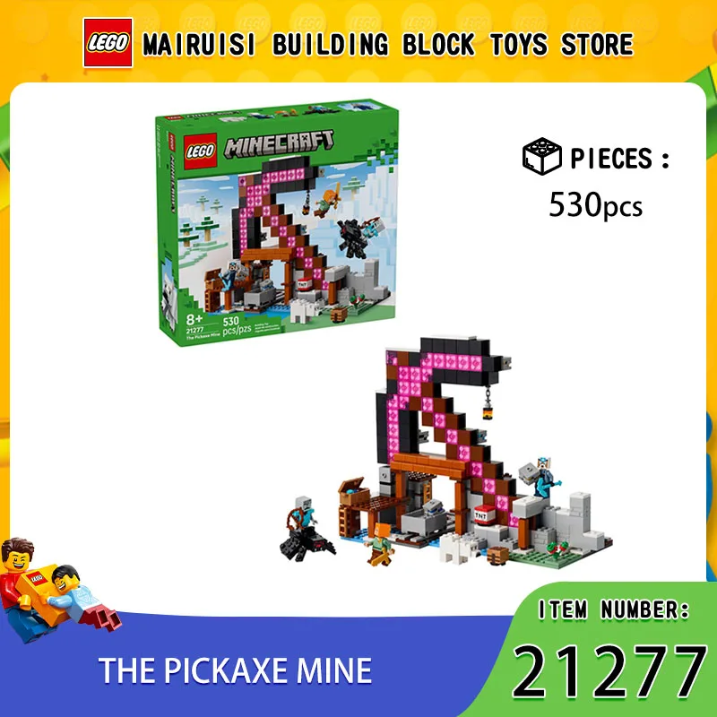 

Lego Minecraft Series 21277 Classic Mineral Pickaxe for Boys and Girls Building Block Toys Children's Day Gift