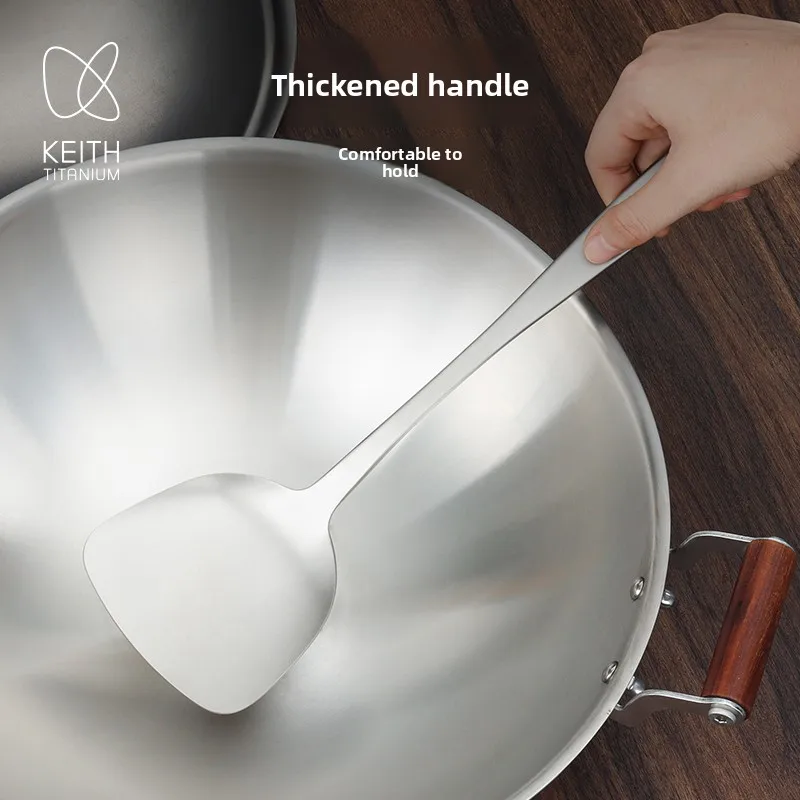 KEITH Titanium MASTERCHEF Spatula Ti8704 Thick Heat-Resistant Handle Non-Burn & Easy Clean Professional MasterChef Kitchen Tur
