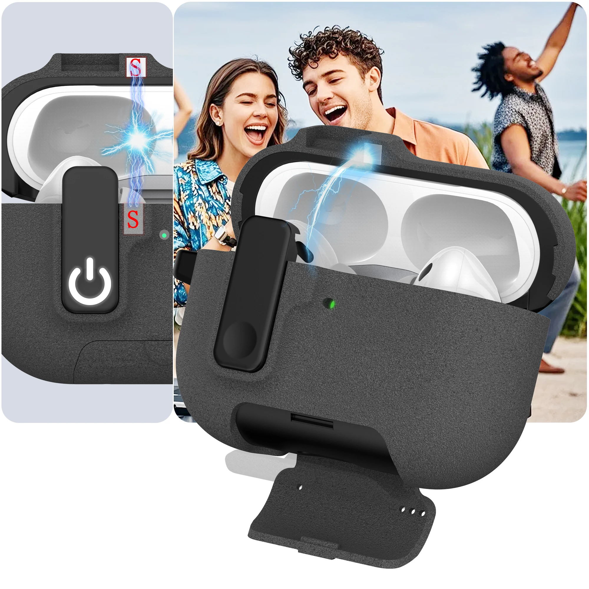 حافظة حامل هاتف 2025 لأجهزة Apple airpods pro 3 غطاء قفل أمان مقاوم للصدمات سماعة رأس للكمبيوتر Fundas لأجهزة AirPods Pro3 Pro 3rd Gen
