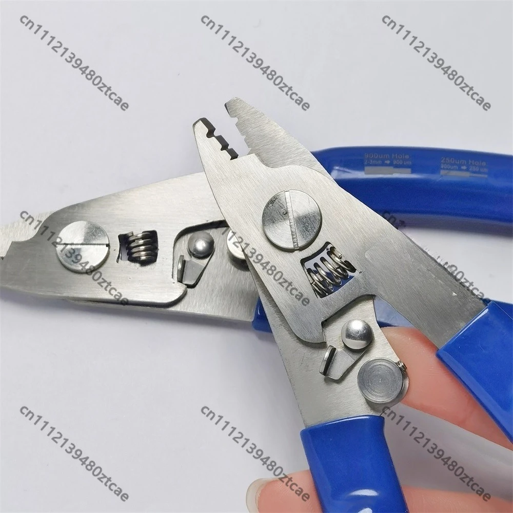 3 Hole Fiber Optic Stripping Pliers Multi Caliber Optical Cable Stripper Tool Fit 125μm 250μm 900μm Fiber Coating Peeling