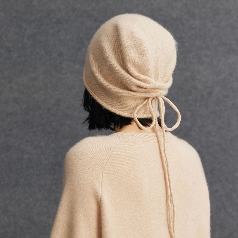 choice-women-100-cashmere-lace-up-hat-autumn-winter-decorate-warm-grace-style-hat-high-quality-casual-goat-cashmere-knit-hat