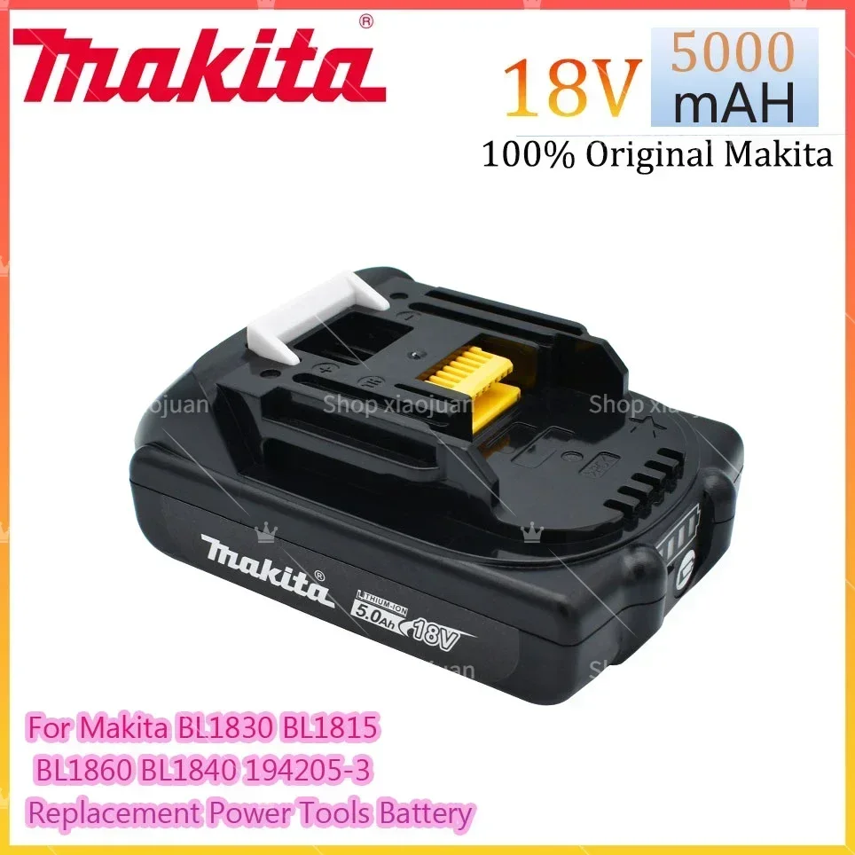 

original Makita Rechargeable 18V 5.0Ah Li-Ion Battery BL1830 BL1815 BL1860 BL1840 194205-3 Replacement Power Tools Battery