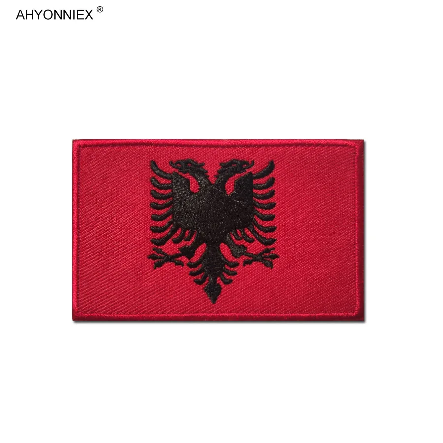 AHYONNIEX 1PC Fabric Flag Patch Albania Peru Spain Armenia Cyprus 3D Sticker For Jacket Jeans Clothing DIY