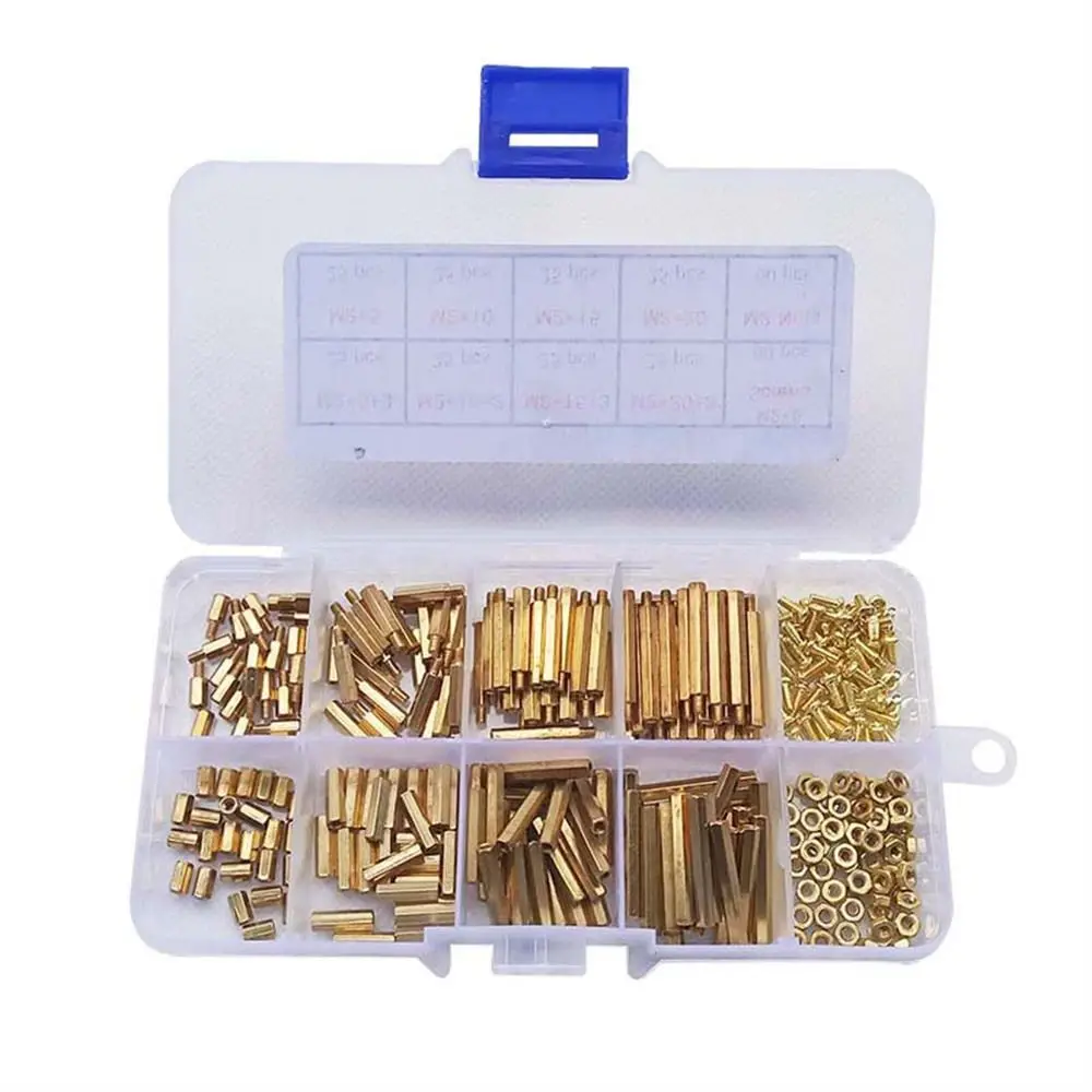 320 Pieces M2 Male Female Hex Brass Spacer Standoff Screw Nut Threaded Pillar PCB Motherboard Assortment Kit