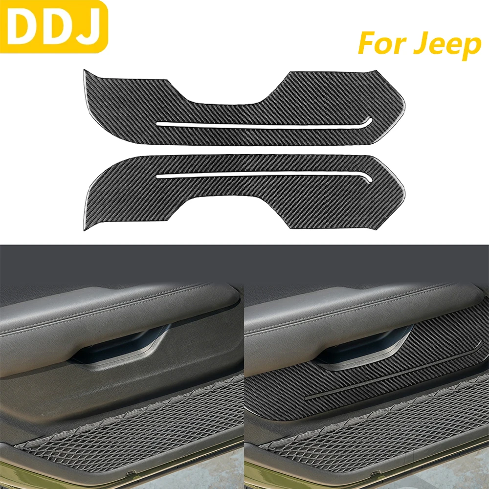 

Для Jeep Wrangler JL 2018-2023 Gladiator 2020-2023 крышка передней двери из углеродного волокна, накладка на автомобильные аксессуары, декоративная наклейка