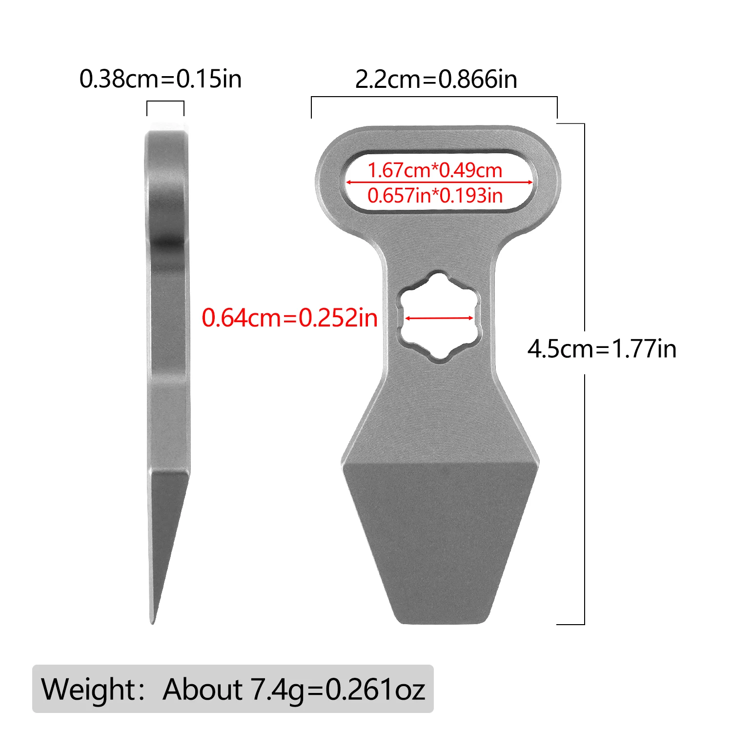 Portable Titanium EDC Pry Tool Multifunctional Wrench Opener Key Ring Outdoor Pocket Carry Mini Multi Tool