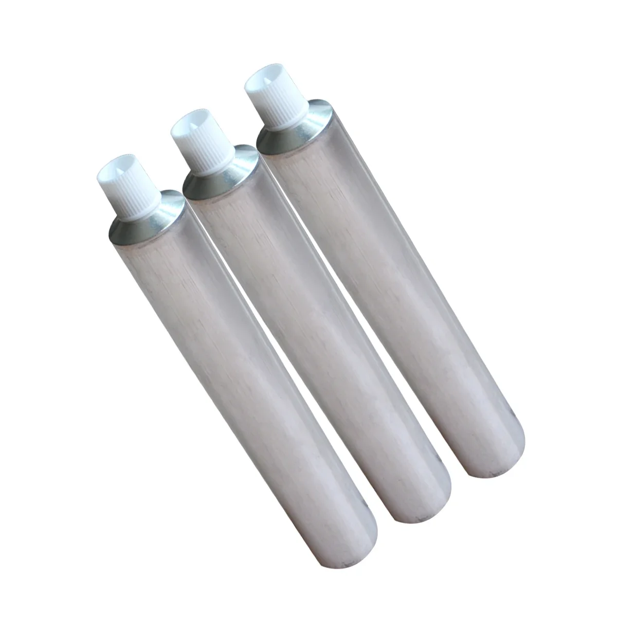 150pcs Aluminum Empty Travel Tube Toothpaste Unsealing Tubes W/ Needle Cap Silver 30ml Toothpaste Tube Wholesale