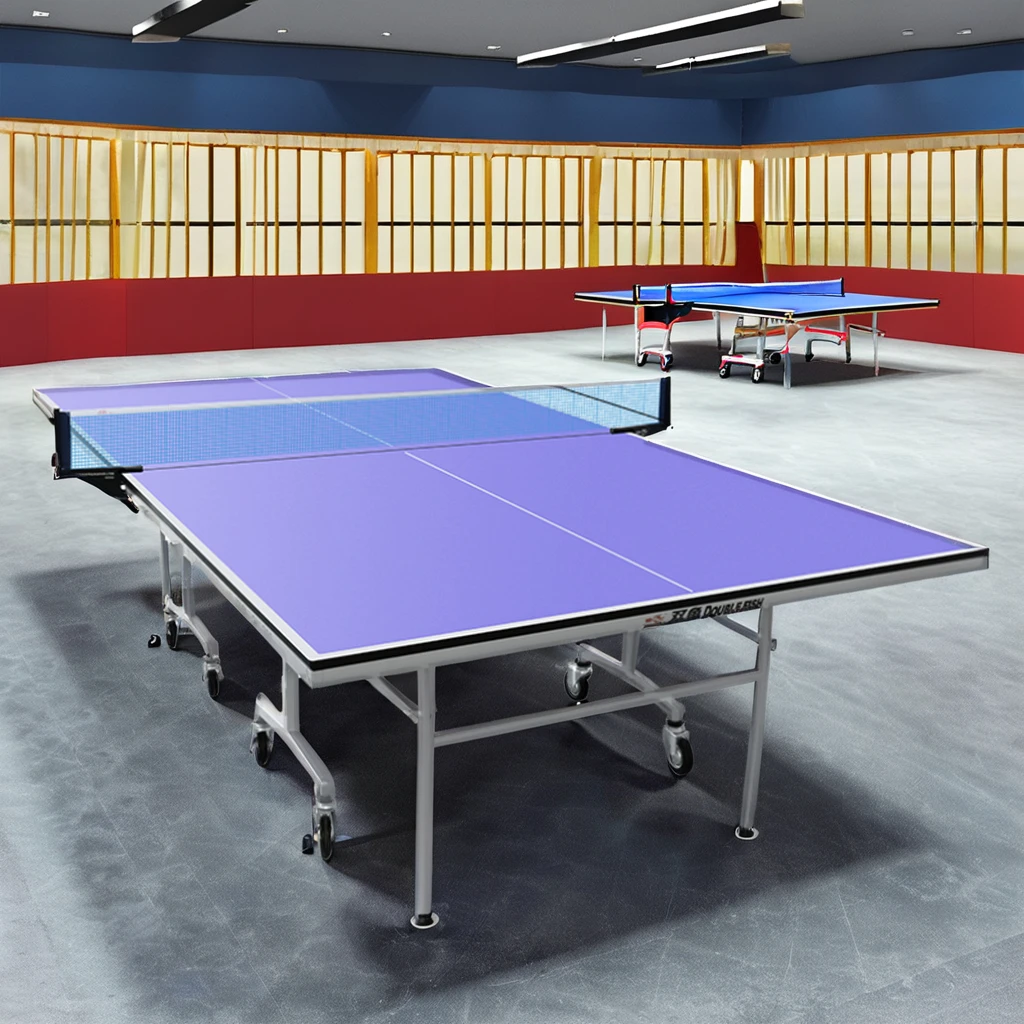 Standaard Indoor Tafeltennistafel Verplaatsbaar Opvouwbaar Eenvoudig Te Monteren Pingpongtafel Voor Thuisgebruik