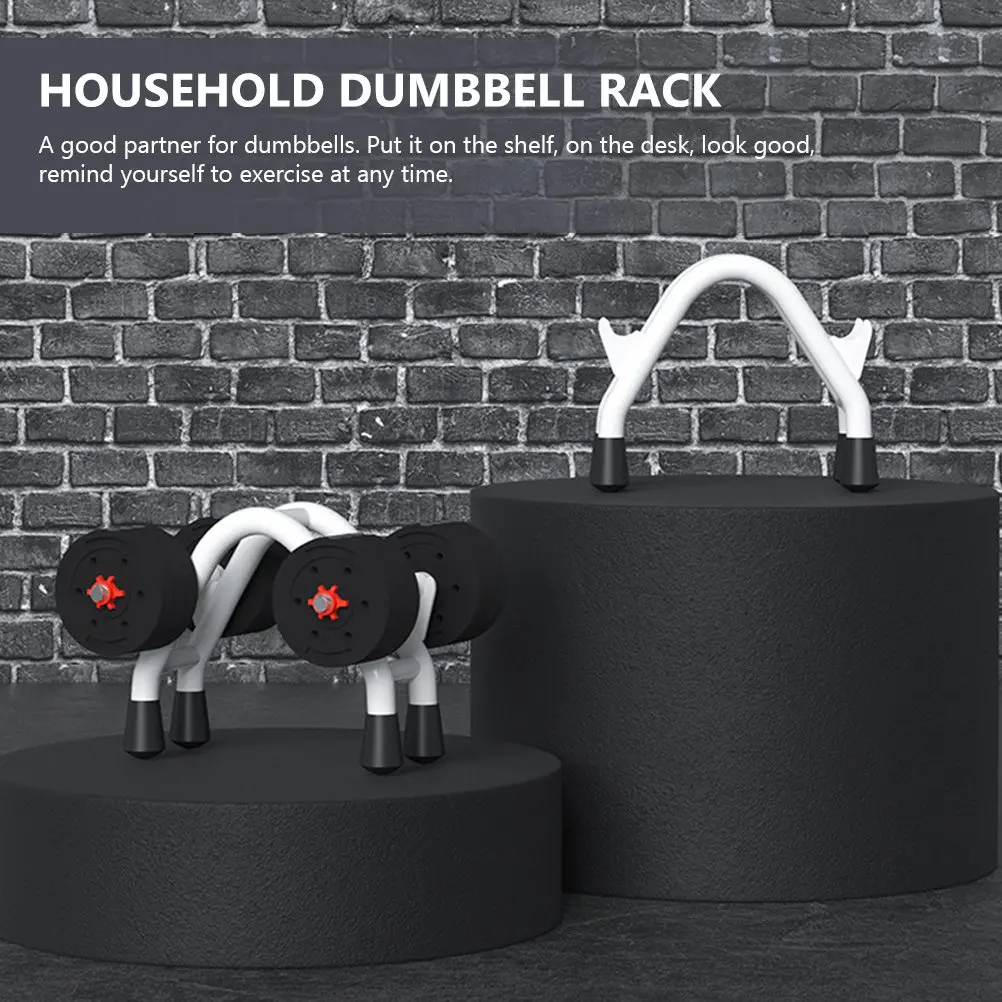 

Sturdy Dumbbell Stand Iron Rubber Construction Wear-Resistant Dumbbell Display Rack for Desk Shelf Home Gym Fitness Supply