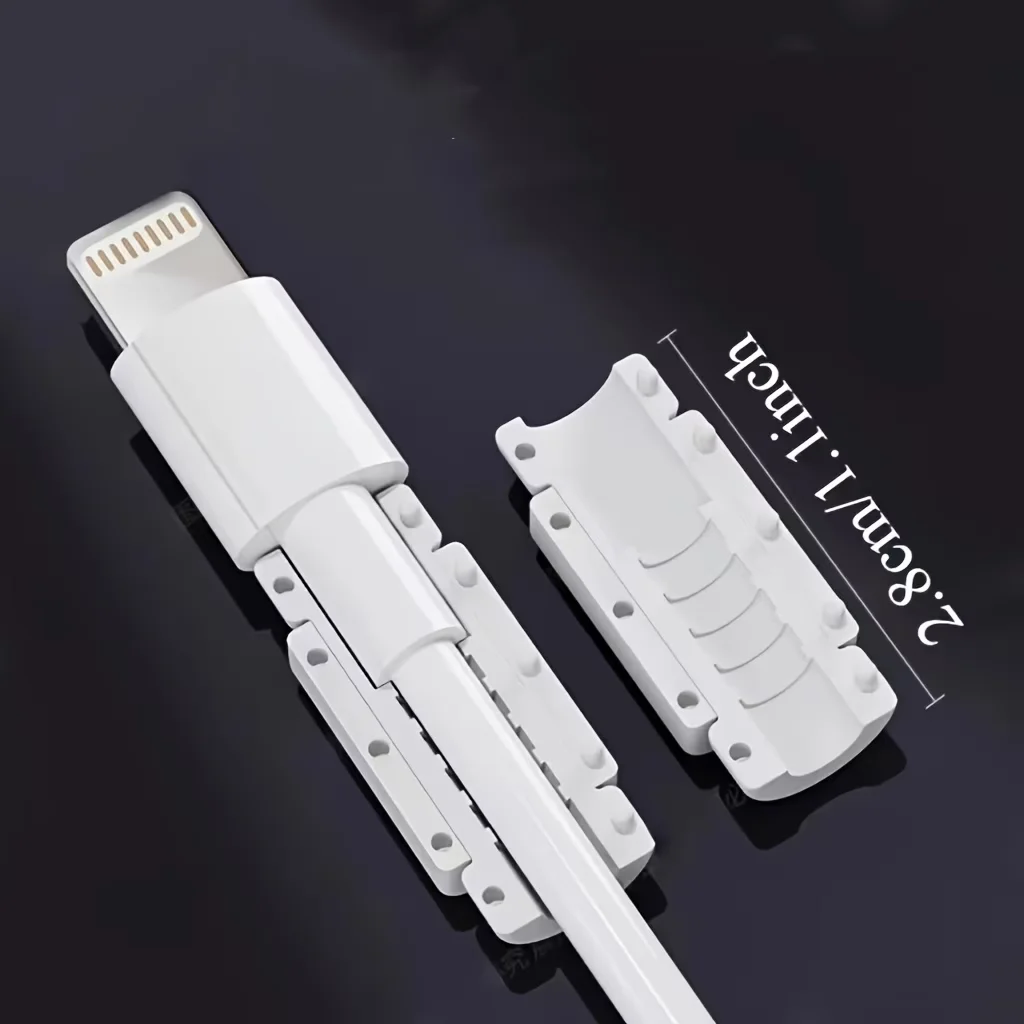 4 Sets PVC Cable Protectors, Durable Charging Cable Sleeves, Suitable for Mobile Phones, USB & Tablet Data Cables