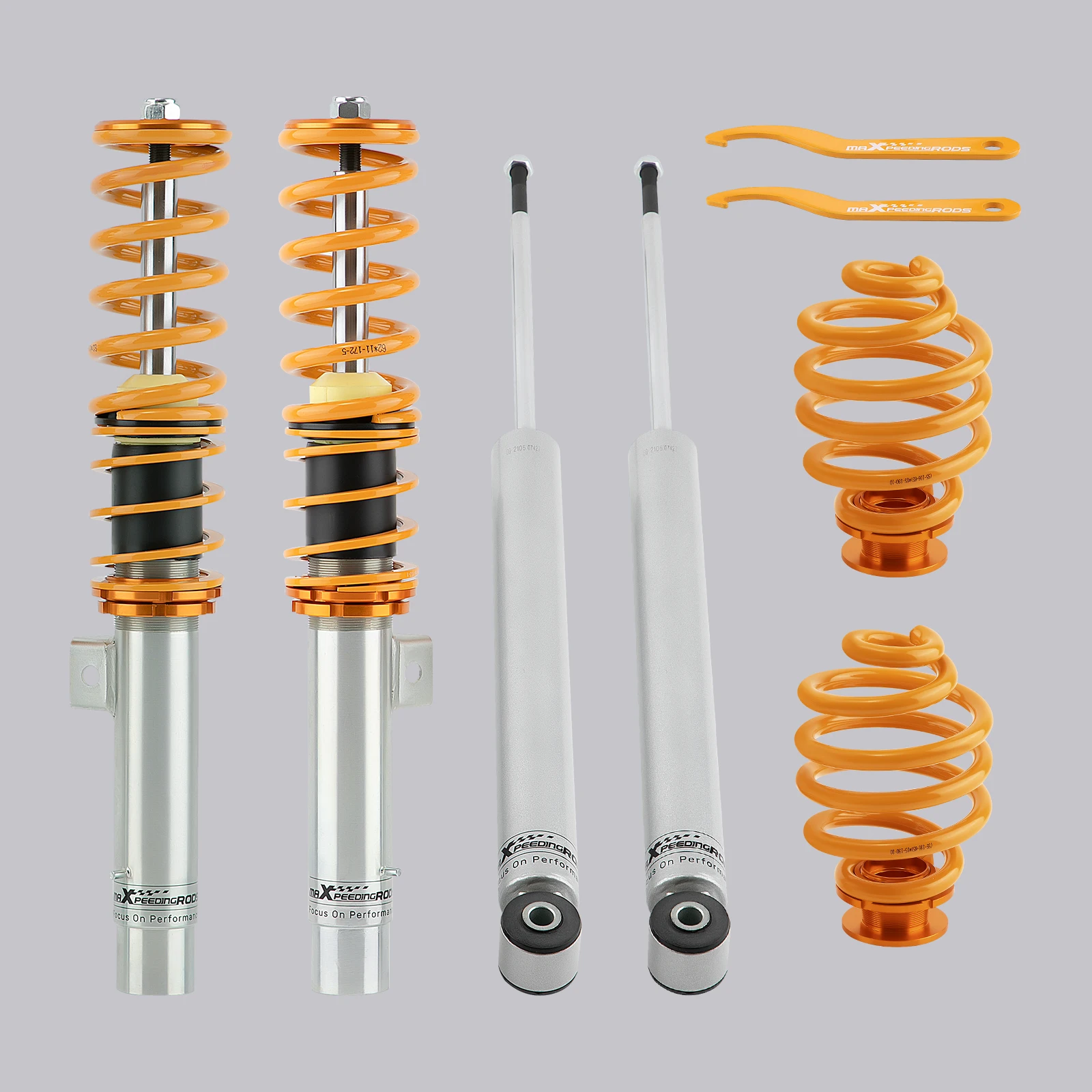 MaXpeedingrods BMW E46 316i 318d 320i, 323i 325i 328i 330i 용 코일오버, 1998-2006 높이 조절 가능 서스펜션 키트 스트럿