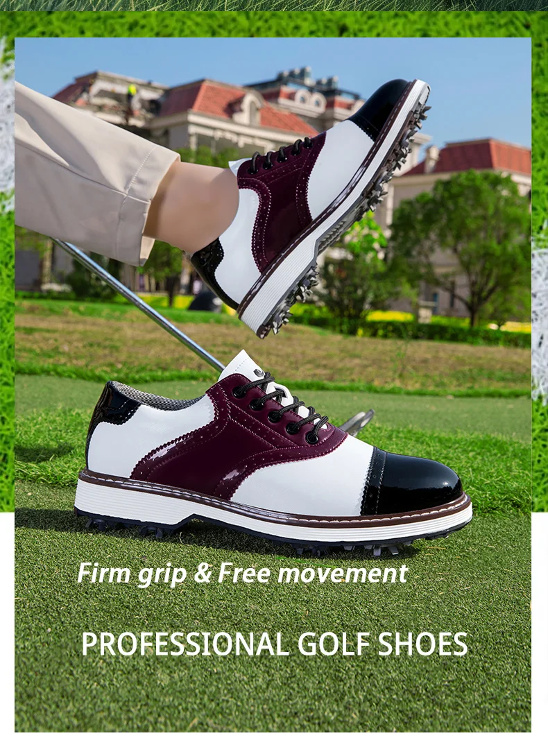 2026 Neue Professionelle Herren-Golfschuhe mit Spikes Wasserdicht Atmungsaktiv Rutschfest Bequeme Outdoor-Sport-Golf-Sneaker – Detail 6
