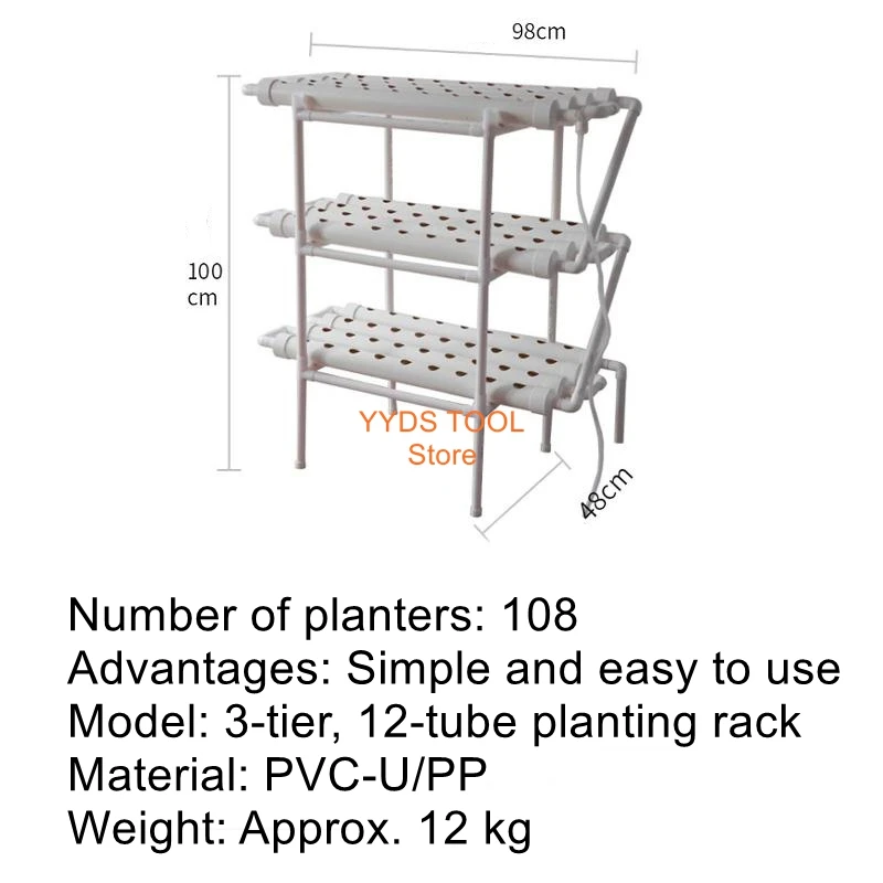 

Balcony Pipeline Hydroponic Vegetable Cultivation Machine Soilless Planting Equipment Multi-Layer Vertical Gardening Rack