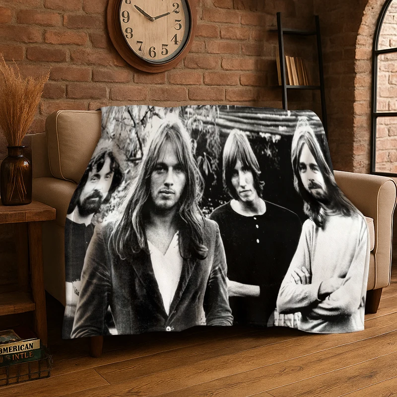 New Music Pink F-Floyd Rock Band Flannel Throw Blanket,Warm Cozy Blanket for Bed,Sofa,Couch,Bedroom,Living Room,Office,Camping