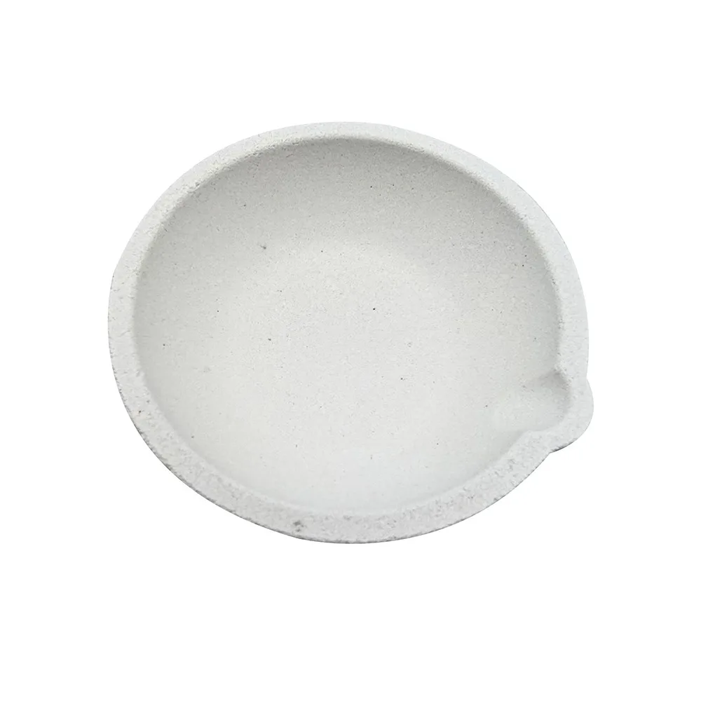 Heat-resistant Quartz Crucible with Spout with Clip Tongs Handle Jewelry Casting Tools Round Flat Bottom Metal Refining Tools