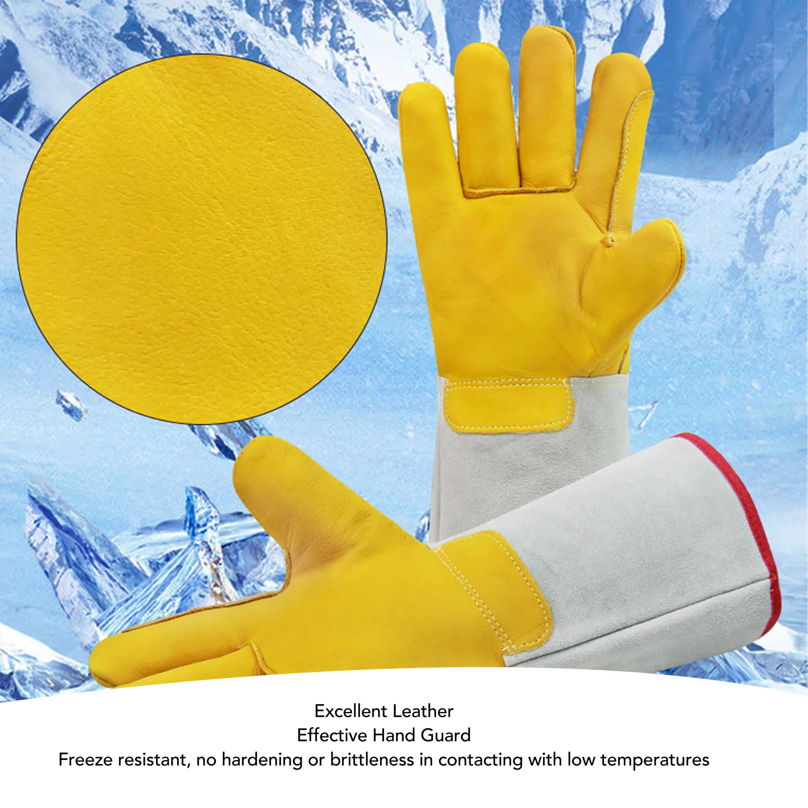 Antifreeze Gloves 18in Low Temperature Resistant Liquid Nitrogen Protective Gloves Cold Storage Safety Gloves