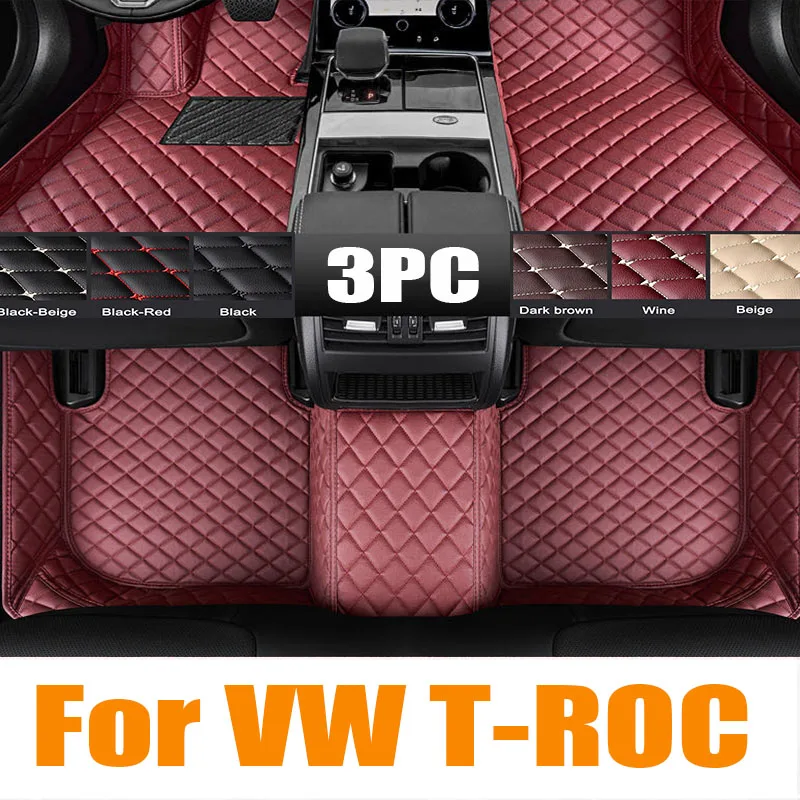 

TPE Custom Car Floor Mats For VW T-ROC 2018 2019 2020 2021 2022 2023 Waterproof Carpet Auto Interior Accessories