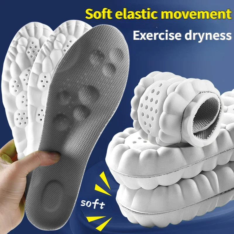 High Elasticity Latex Sport Insoles Soft Shoe Pads Arch Support Orthotic Insoles Breathable Deodorant Shock Absorption Cushion