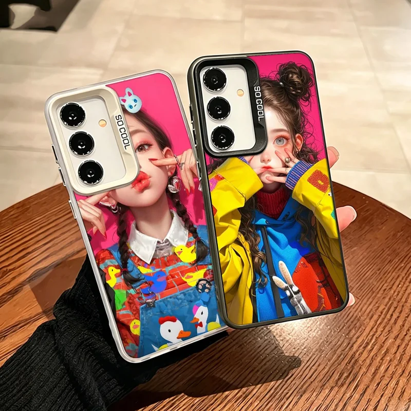 Lively Fashion Girl Phone Case for Samsung A57 A37 A27 A17 A56 A36 A26 A16 A55 A35 A25 A15 Galaxy A05S A06 A07 A50S A51 A71 NOTE