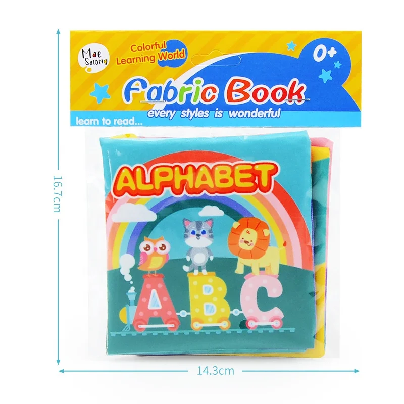 Hot Selling Early Education Infant Teaching Aids Cognition Washable Fabric Cover Infant Cloth Book Wholesale