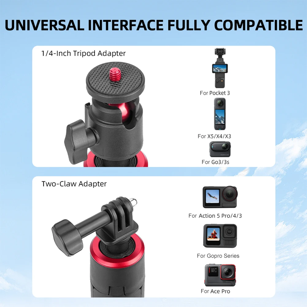 Selfie Stick Camera Vlogging Extendable Travel Tripod Stand For X5 Action 4/Pocket 3_voghion.com