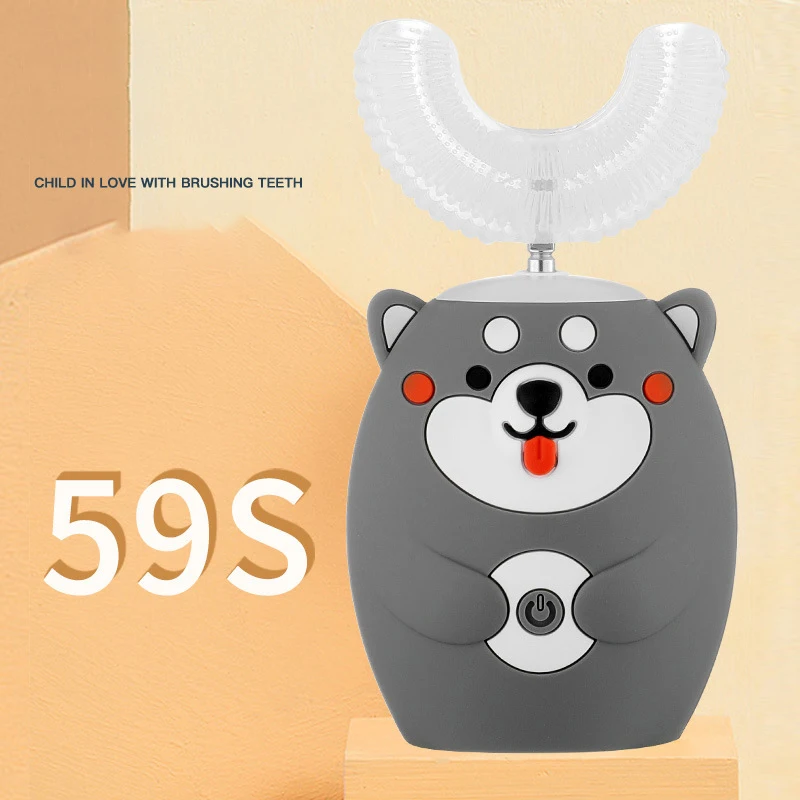 Зубная щетка Детская электрическая в форме буквы U, 360 градусов