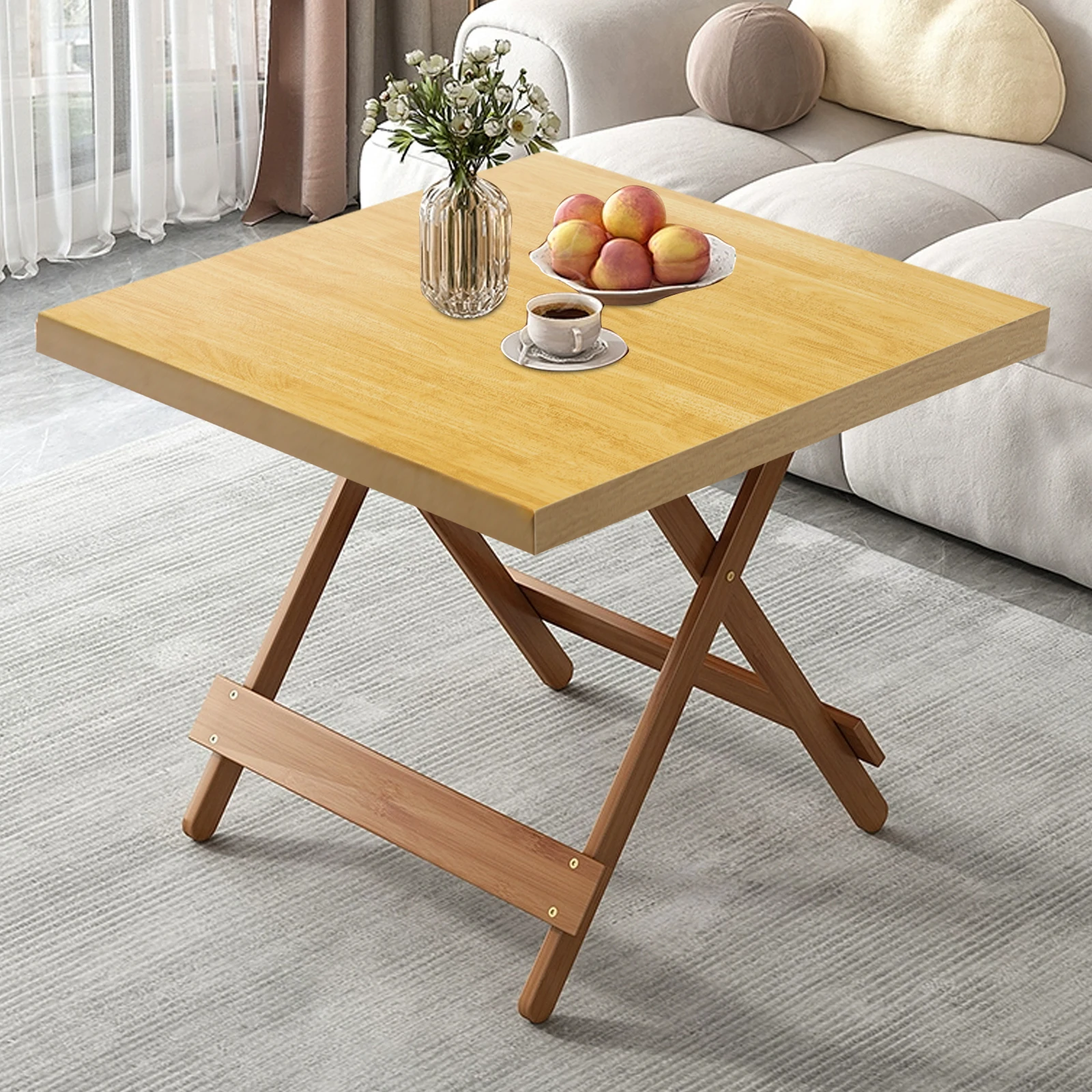 

75*75*3.5cm Tabletop, Wood Color Square Countertop, Countertop Suitable for Kitchens, Living Rooms, Coffee Shops, Offices