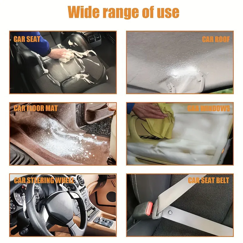 Car Multi-Purpose Foam Cleaner Leather Clean Wash Automoive Car Interior Home Wash Maintenance Surfaces Spray Auto Foam Cleaner