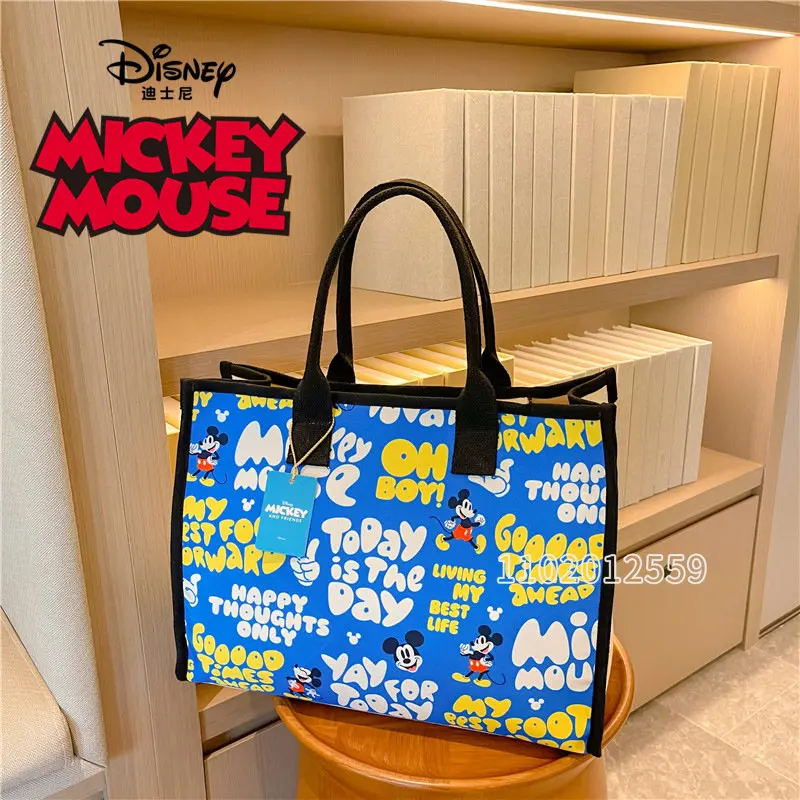 Disney Mickey borsa da donna nuova originale borsa da donna di marca di lusso borsa da donna multifunzionale di grande capacità in tela di moda