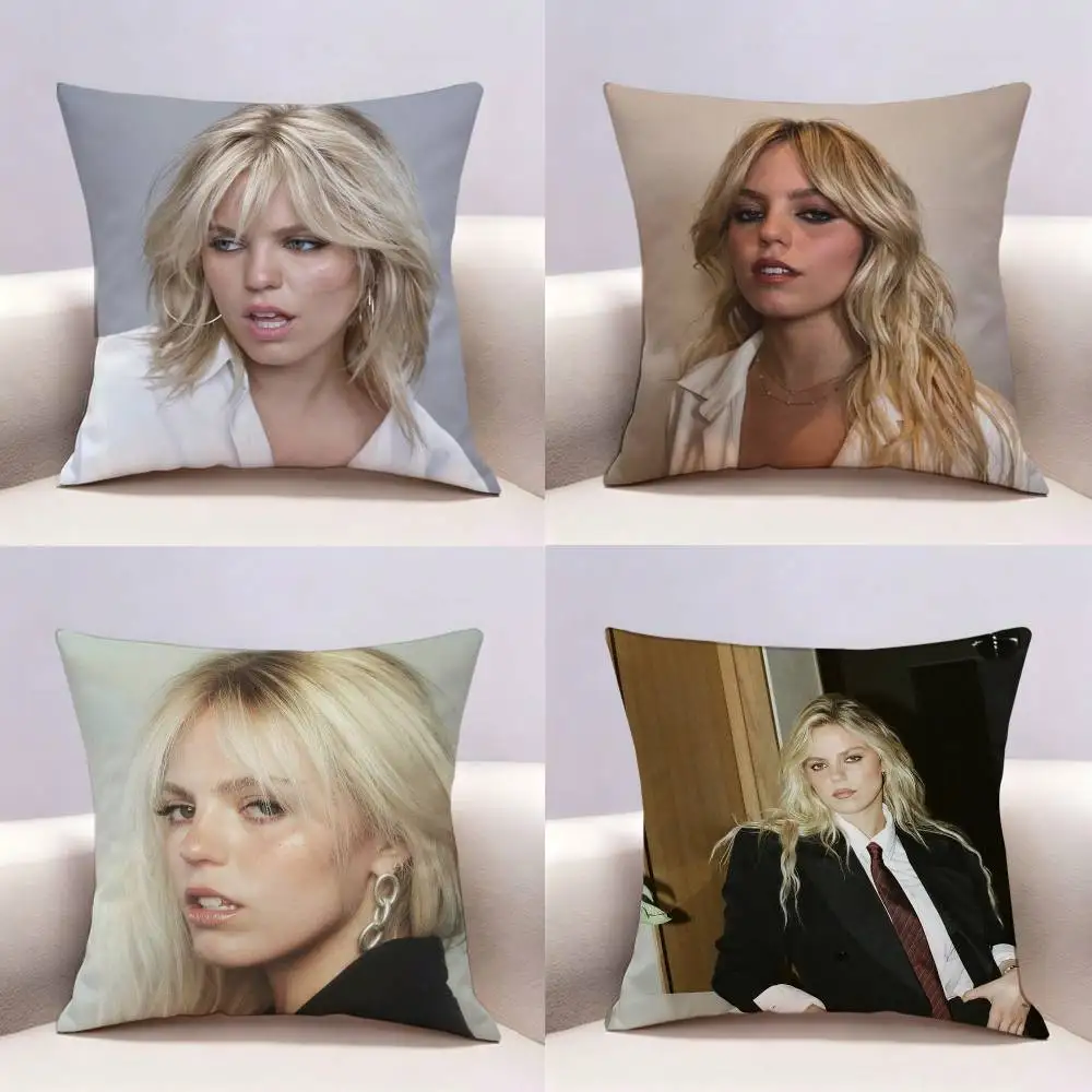 Pop Singer Actor Renee Rapp  Double-sided print Pillow Case for Sofa Living Room Home office Decor Protective Cover