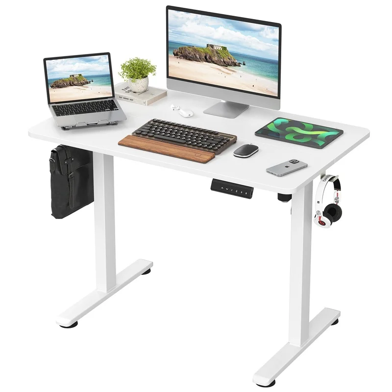 

STARY Electric Standing Desk Adjustable Height Sit-Stand Home Office Desk with Desktop Extension