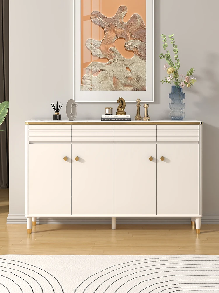 

Cream style shoe cabinet, light luxury household doorstep, modern hot selling products, rock panel entrance cabinet, storage cab