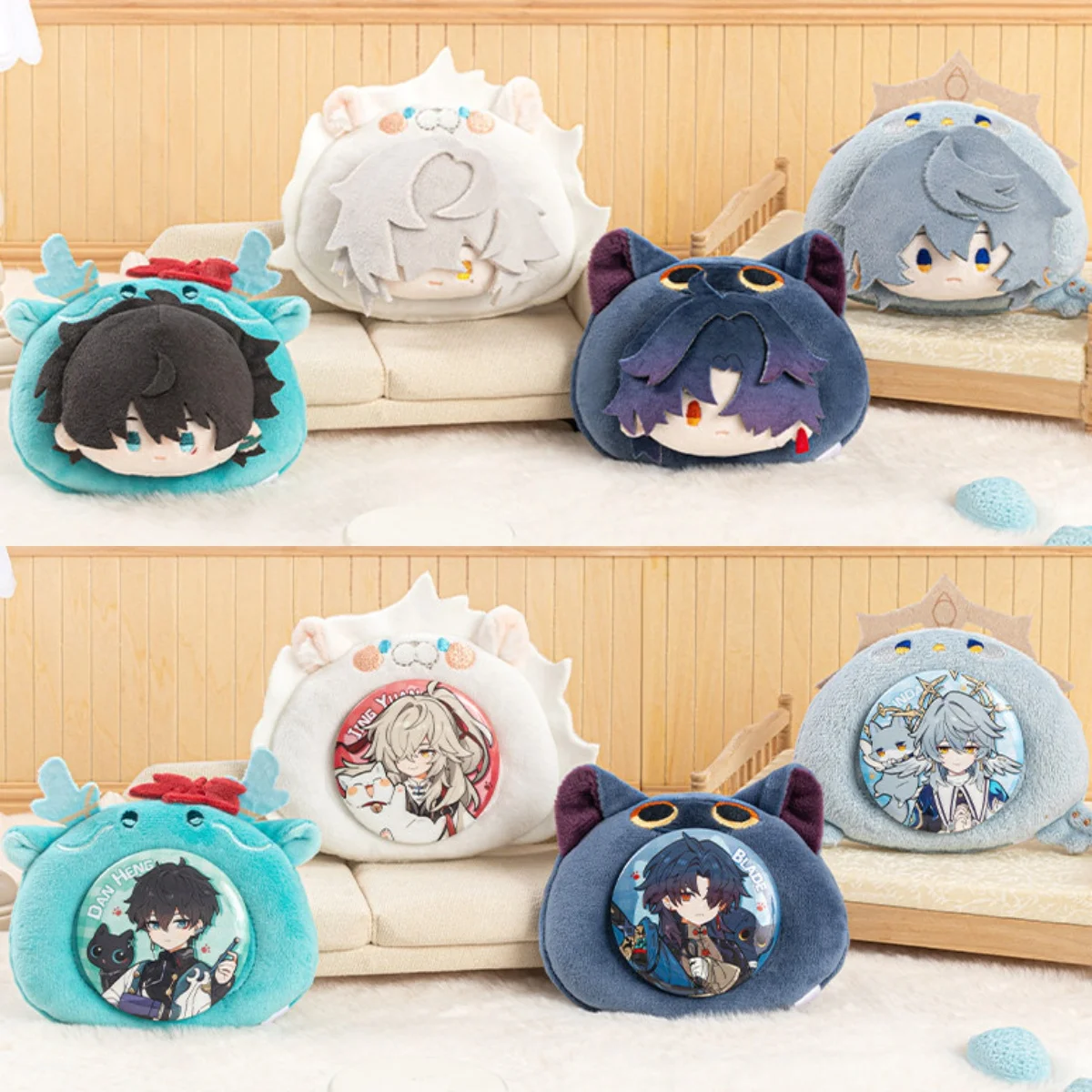 MiHoYo Honkai Star Rail Plush Badge Q Version Soft Stuffed Collectible For Game Fans Bedroom Dorm Decor