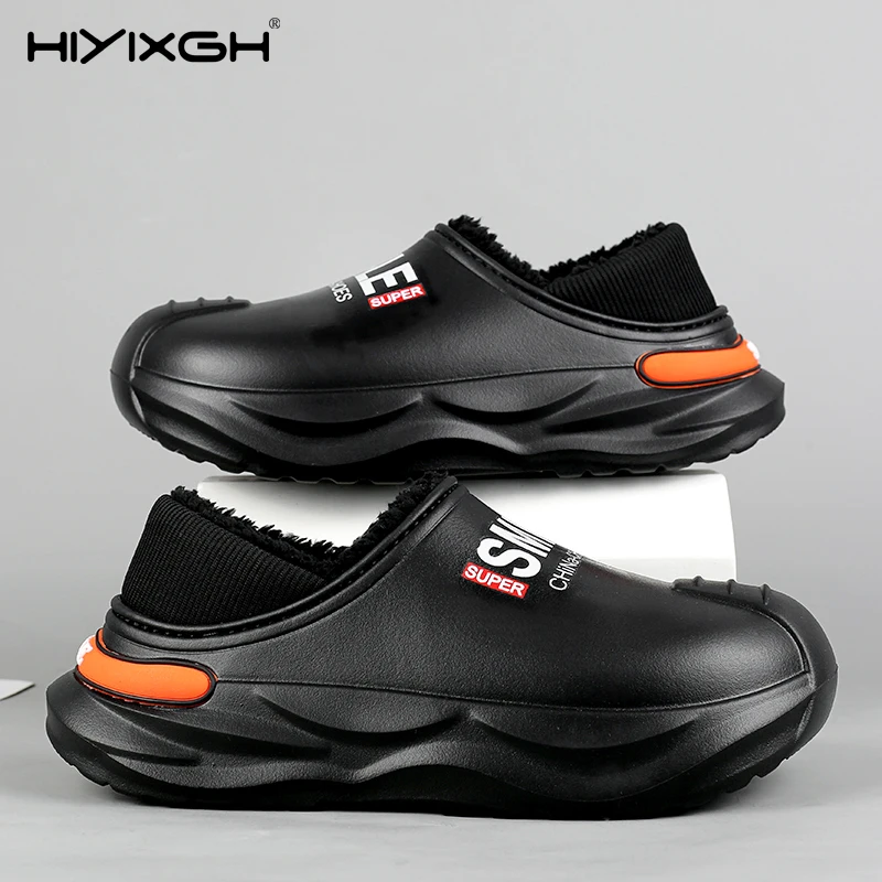 

Модная зимняя мужская хлопковая обувь, полускользящие мягкие подошвы на флисовой подкладке, теплые нескользящие водонепроницаемые теплые зимние ботинки из материала EVA