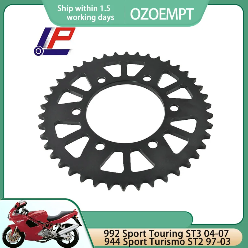 

OZOEMPT 525-42T Motorcycle Rear Sprocket Apply to 944 Sport Turismo ST2 97-03 992 Sport Touring ST3 04-07