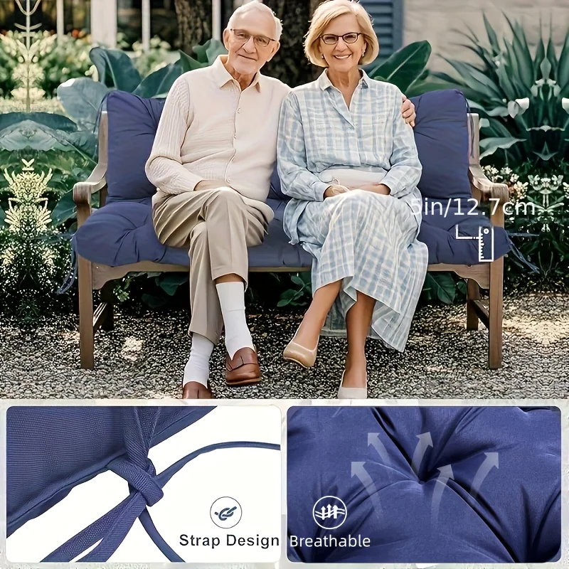 Outdoor Indoor Swing Chair Cushion Seat Cushion Warm Soft Comfortable Cushion for 2-3 Person Swings Thickened Replacement Pad 이불