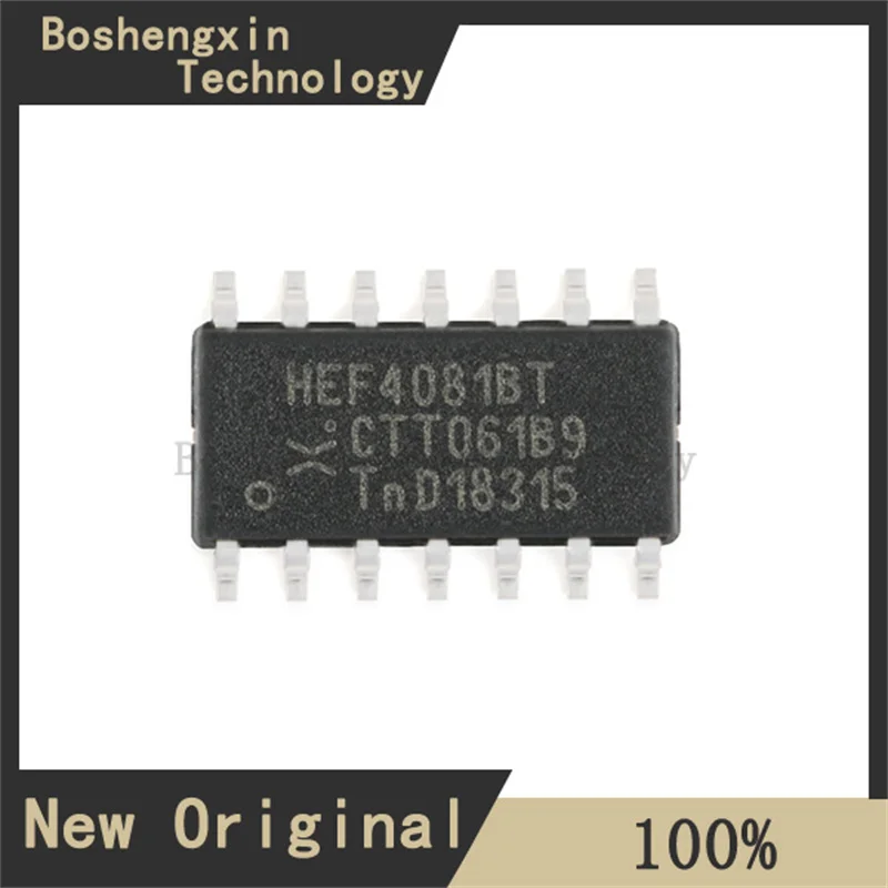 10Pcs HEF4081BT,653 SOIC-14 quad-channel 2-input AND gate patch logic chip HEF4081BT,653