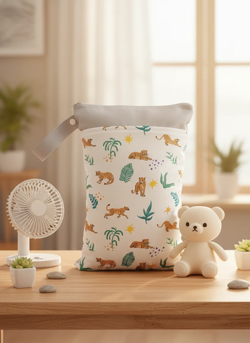 New Mommy Diaper Bag for Baby,Two Pockets Dry/Wet Bag With Zippers, Waterproof Swimwear Bag,Yoga Bag, Reusable Can Be Hung Bag