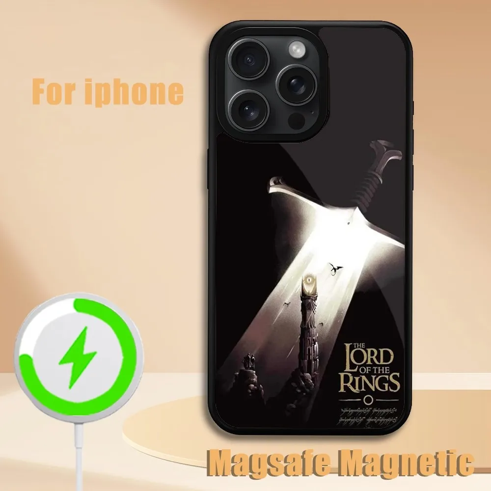 Movie The L-Lord of the  R-Rings  Phone Case For iPhone 11 12 13 14 15 Plus Pro Max Magsafe Magnetic Wireless Charging Cover